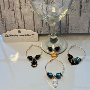 4 - Halloween Wine Glass Charms